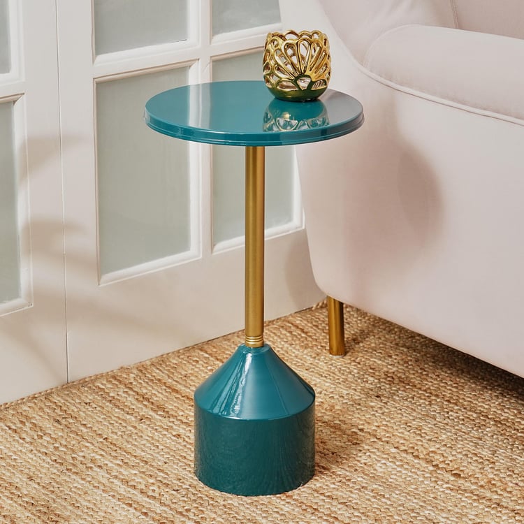 Maya Arial Metal Cocktail Table - Blue