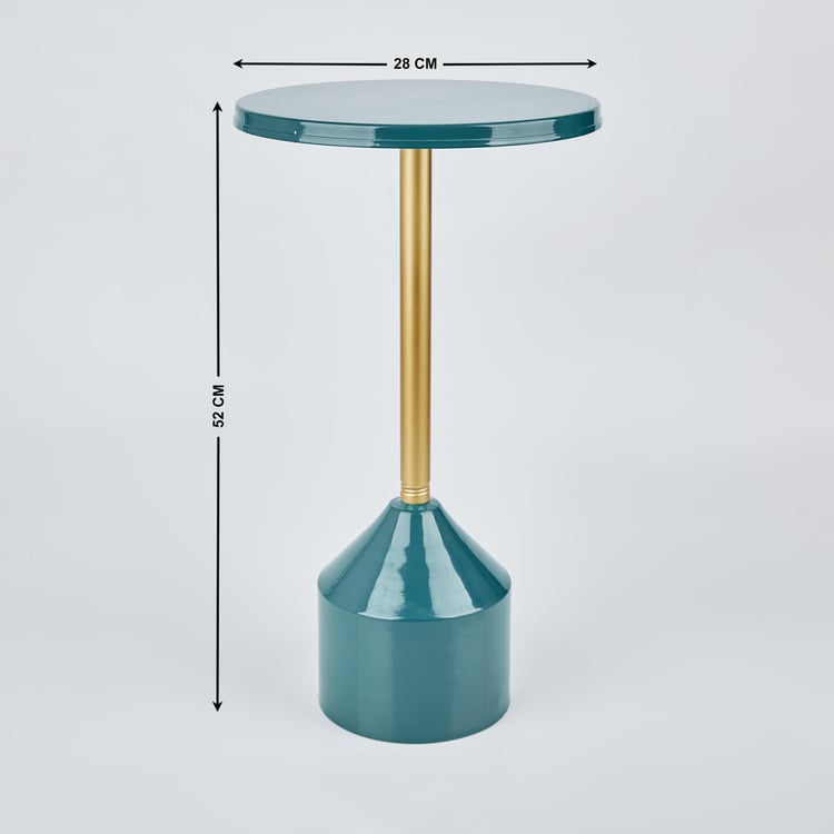 Maya Arial Metal Cocktail Table - Blue