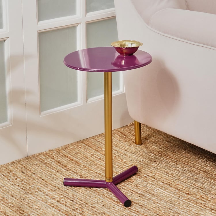 Maya Futura Metal Cocktail Table - Purple