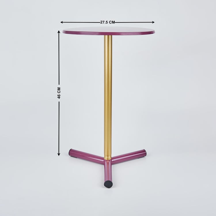 Maya Futura Metal Cocktail Table - Purple