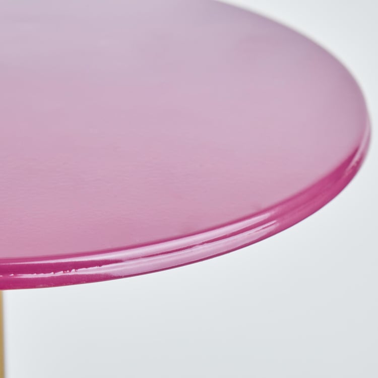 Maya Futura Metal Cocktail Table - Purple