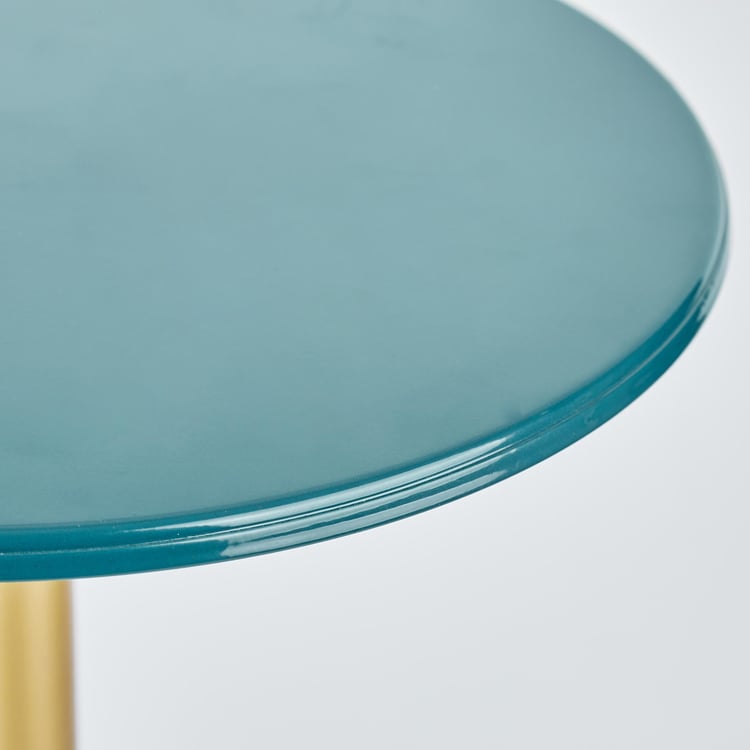 Maya Futura Metal Cocktail Table - Teal