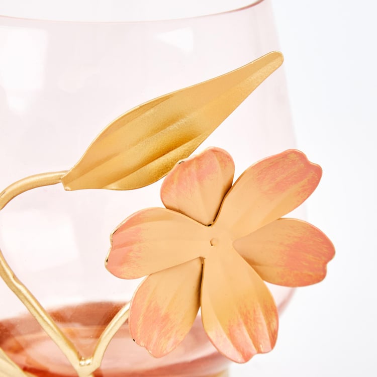 Moksha Glass Floral Votive Holder