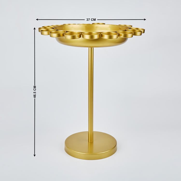 Maya Ojas Metal Urli Accent Table - Gold