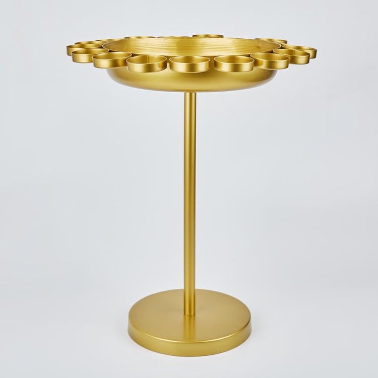 Maya Ojas Metal Urli Accent Table - Gold