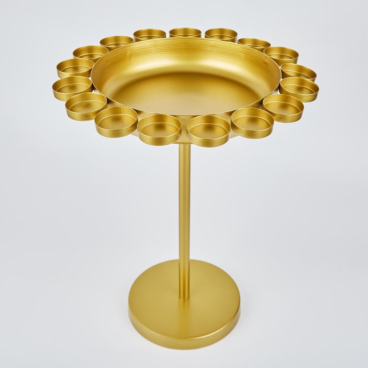 Maya Ojas Metal Urli Accent Table - Gold