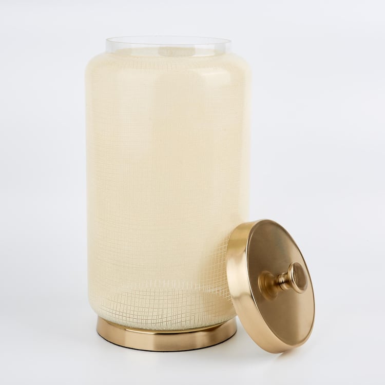 Eternity Vogue Glass Decorative Canister with Lid