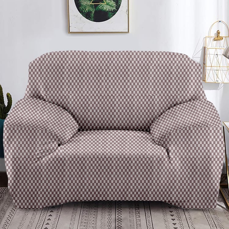 Helios Morgan Checked 1-Seater Sofa Cover