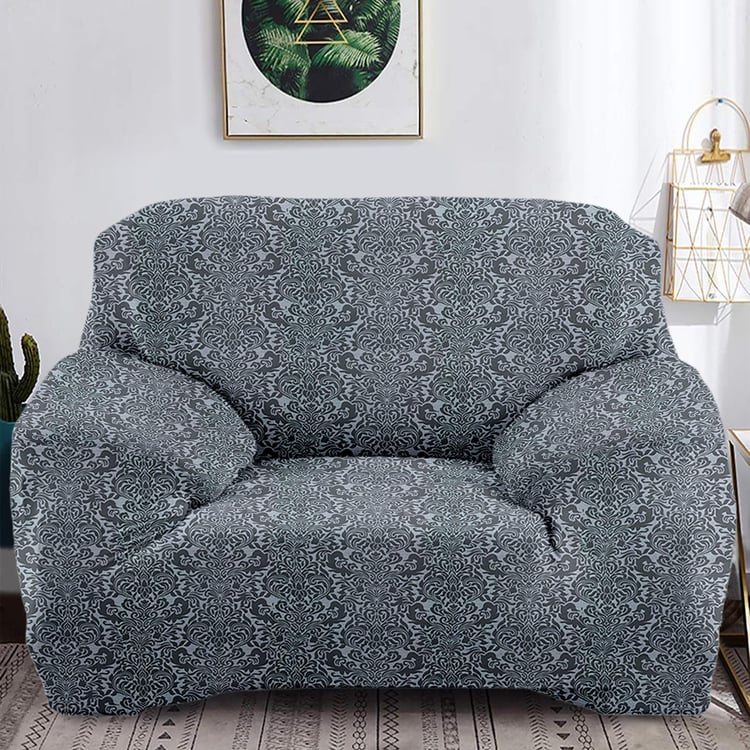 Helios Morgan Damask Print 1-Seater Sofa Cover