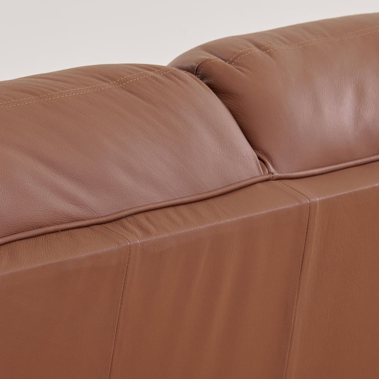 (Refurbished) Belfast Leather 2-Seater Sofa - Brown