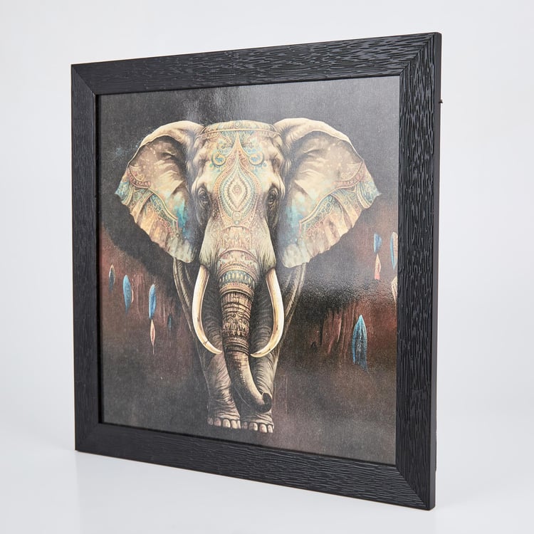 Aura Refresh Wooden Elephant Picture Frame - 34x34cm