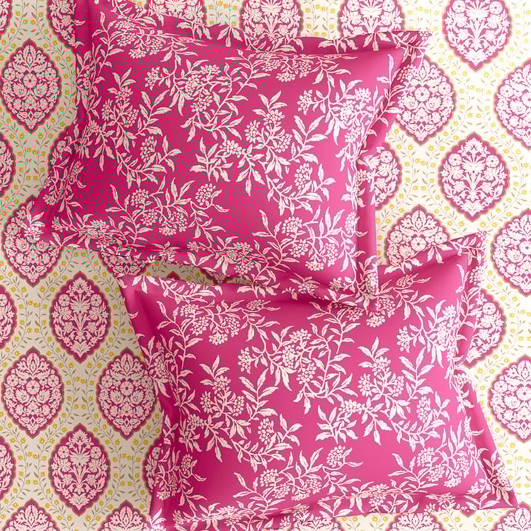 Buy PORTICO Sparkle Cotton 128TC Printed 3Pcs Queen Bedsheet Set from