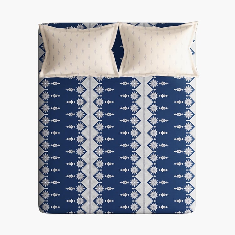 Buy PORTICO Sparkle Cotton 128TC Printed 3Pcs Queen Bedsheet Set from