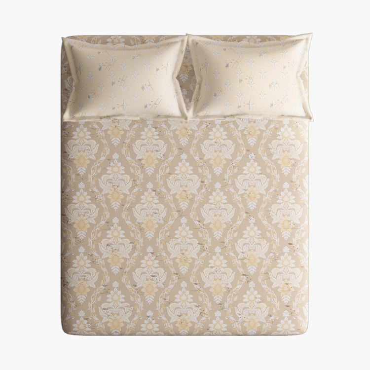 Buy PORTICO Sparkle Cotton 128TC Printed 3Pcs Queen Bedsheet Set from