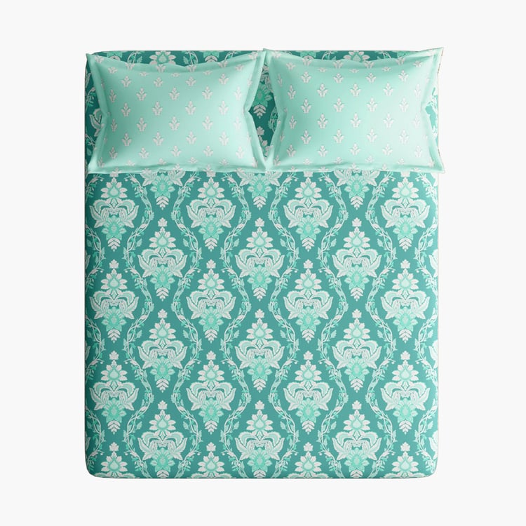 Buy PORTICO Sparkle Cotton 128TC Printed 3Pcs Queen Bedsheet Set from