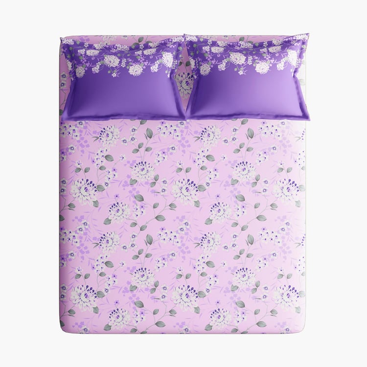 Buy PORTICO Sparkle Cotton 128TC Printed 3Pcs Queen Bedsheet Set from