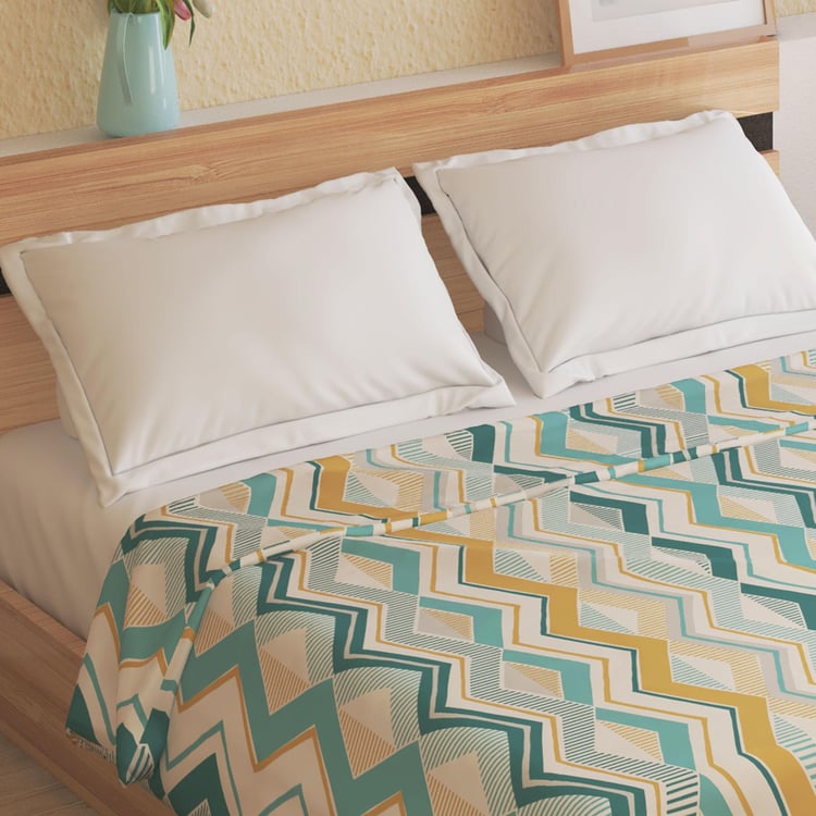 Ellipse Shoreline Printed Double Blanket