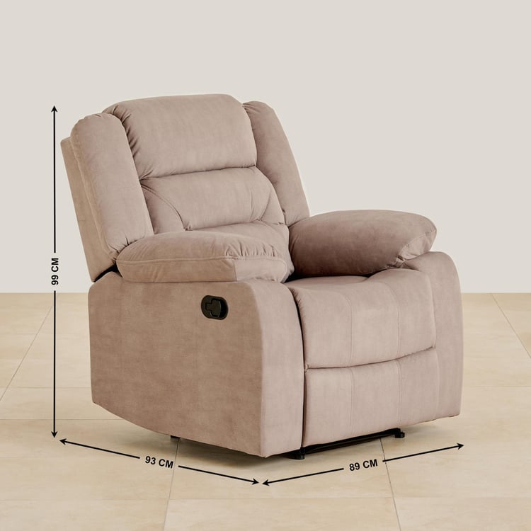 Cairo NXT Fabric 1-Seater Recliner - Beige