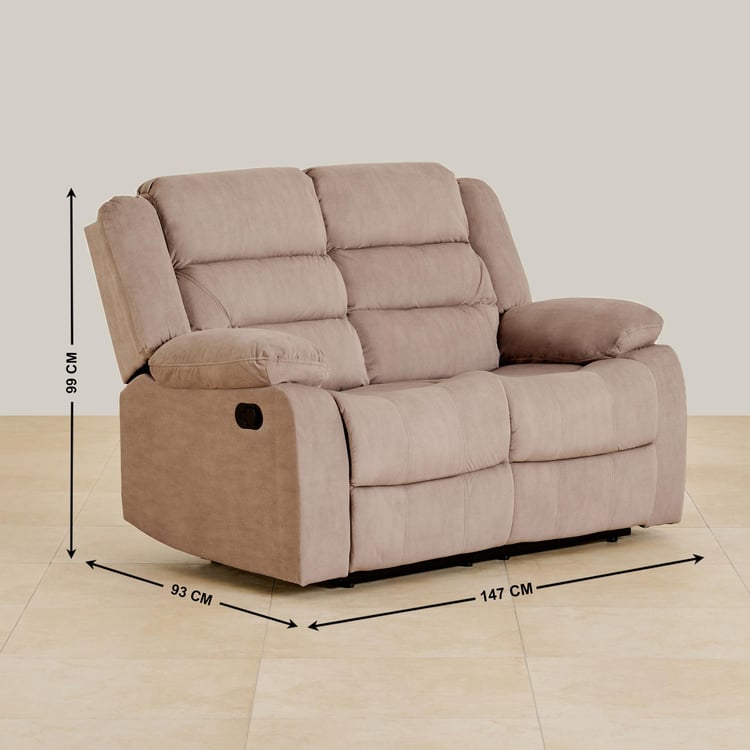 Cairo NXT Fabric 2-Seater Recliner - Beige