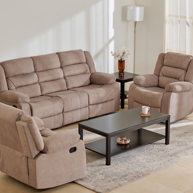 Cairo NXT Fabric 3+1+1 Seater Recliner Set - Beige