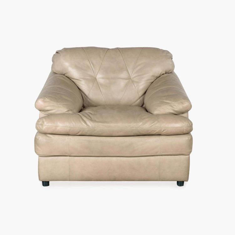 Napster Leather 1-Seater Sofa - Beige