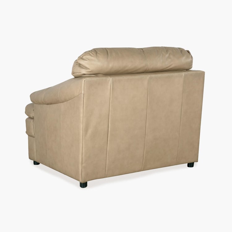 Napster Leather 1-Seater Sofa - Beige