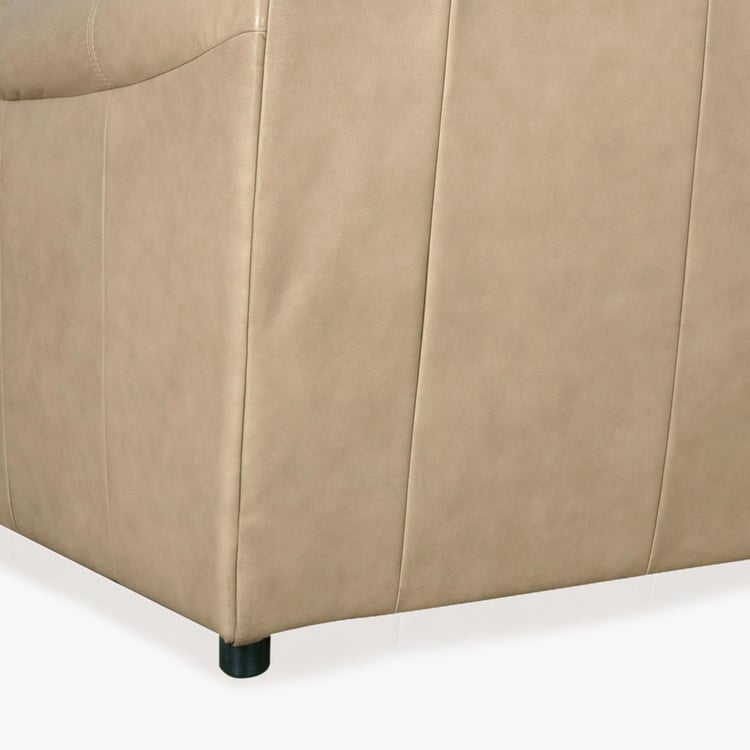 Napster Leather 1-Seater Sofa - Beige