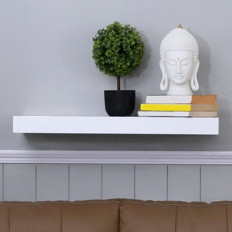 Chicago High Gloss Wall Shelf - White