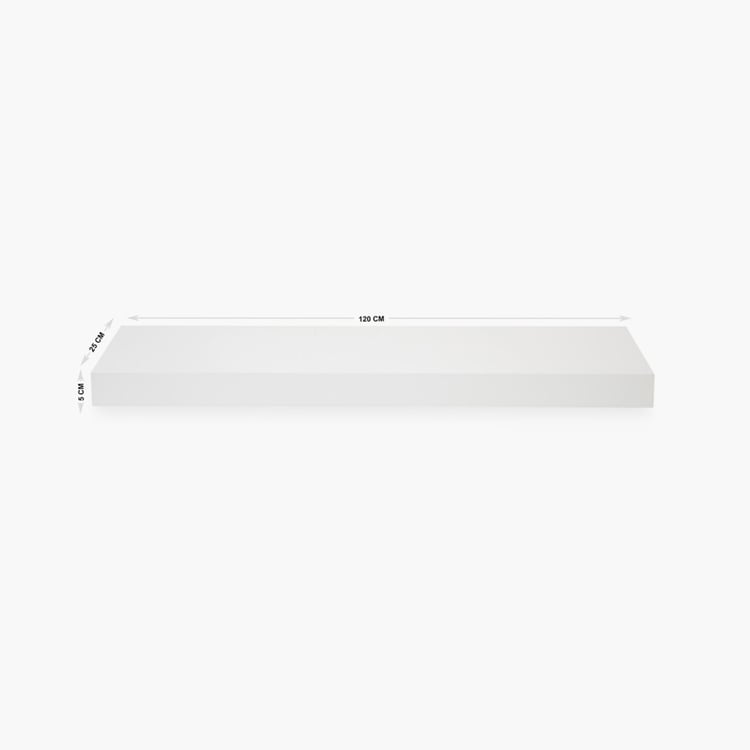 Chicago High Gloss Wall Shelf - White