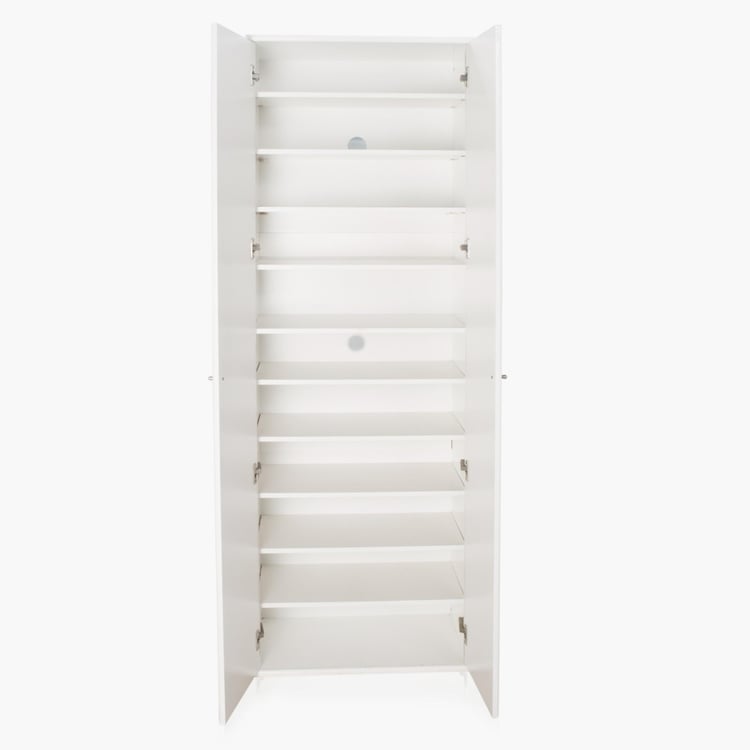 Alps 33 Pairs Tall Shoe Cabinet - White