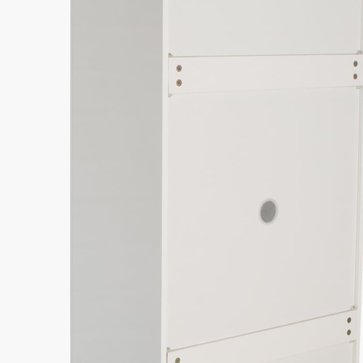 Alps 33 Pairs Tall Shoe Cabinet - White