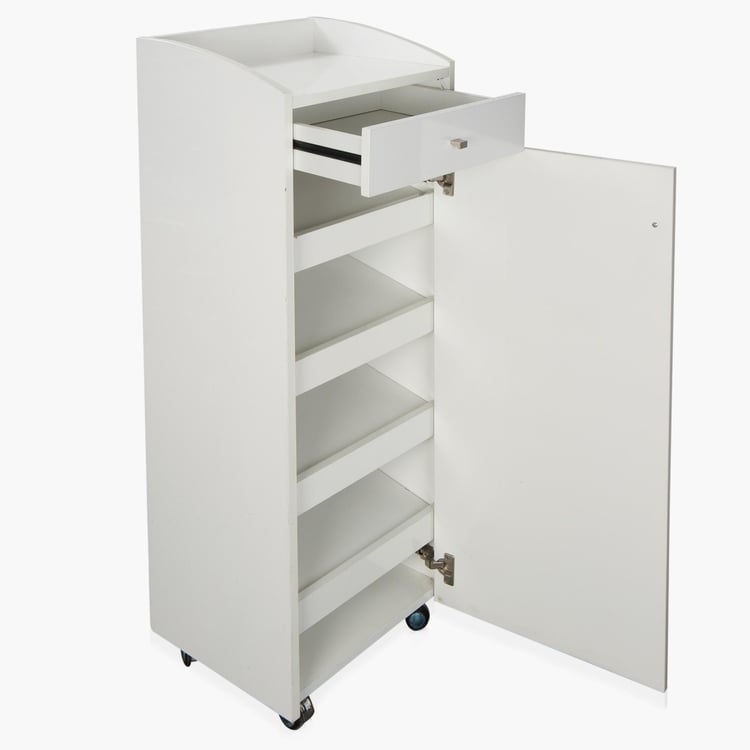 Alps 18 Pairs Shoe Cabinet with Drawer - White