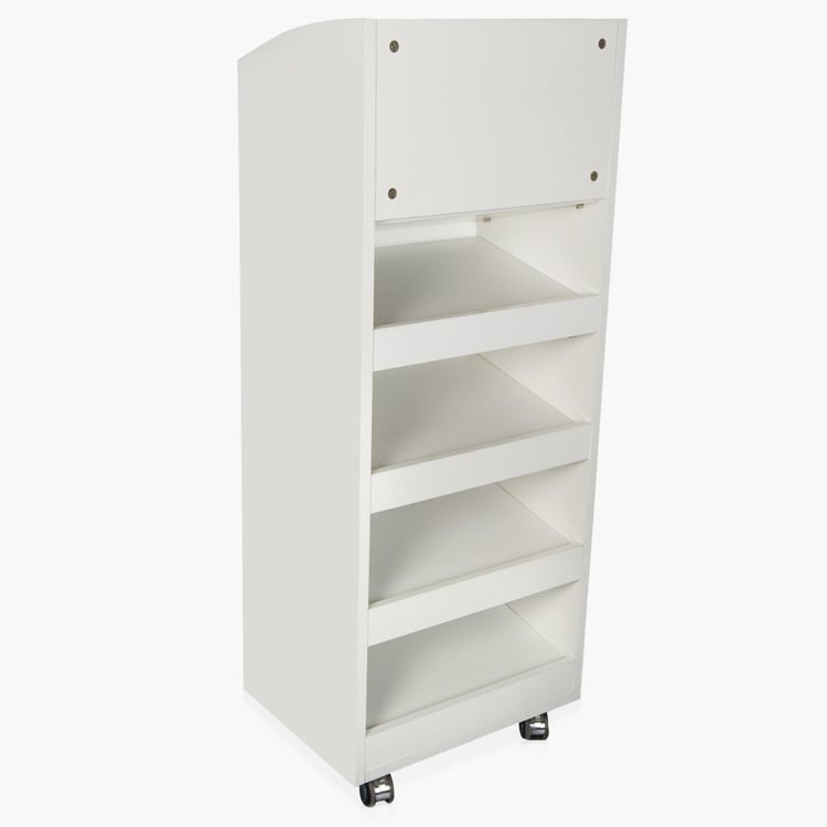 Alps 18 Pairs Shoe Cabinet with Drawer - White