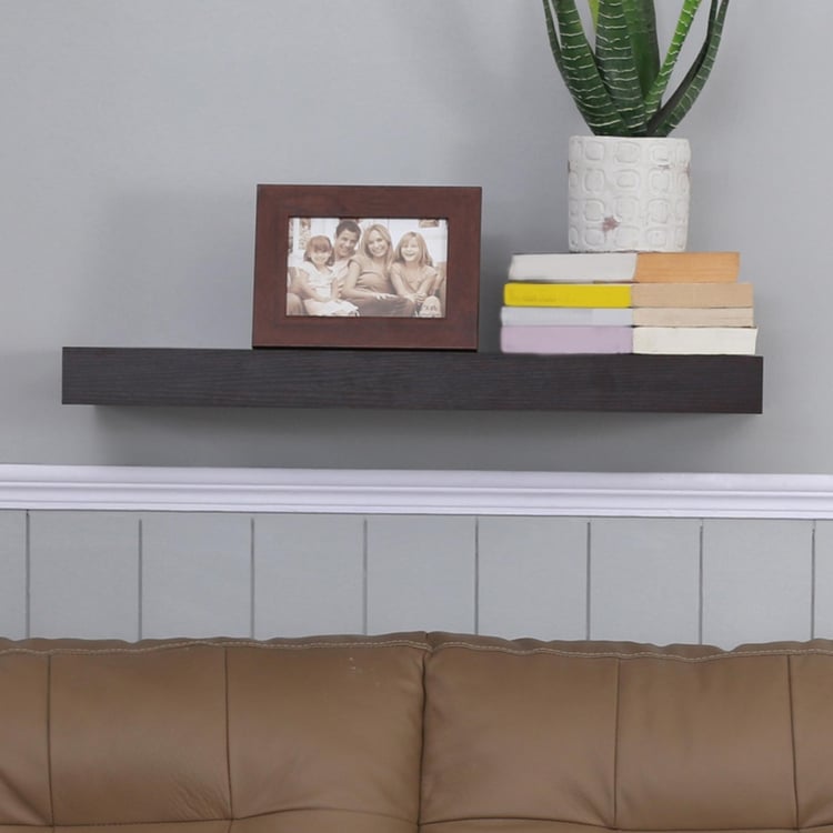 Chicago High Gloss Wall Shelf - Brown