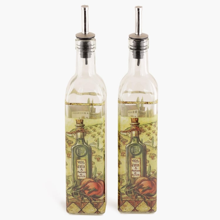 Drizzle Oil/Vinegar Bottle- Set Of 2 500 ml.