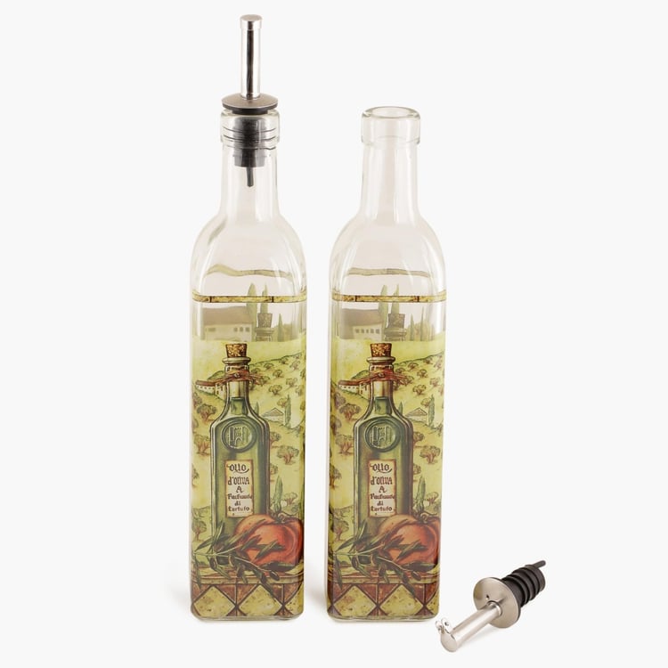 Drizzle Oil/Vinegar Bottle- Set Of 2 500 ml.