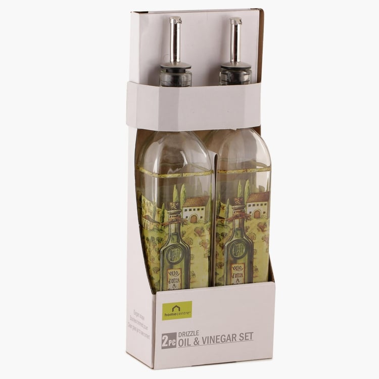 Drizzle Oil/Vinegar Bottle- Set Of 2 500 ml.