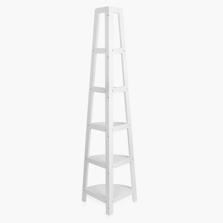 Frost 5-Tier Corner Book Shelf - White