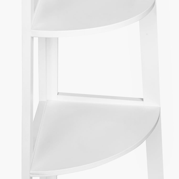 Frost 5-Tier Corner Book Shelf - White