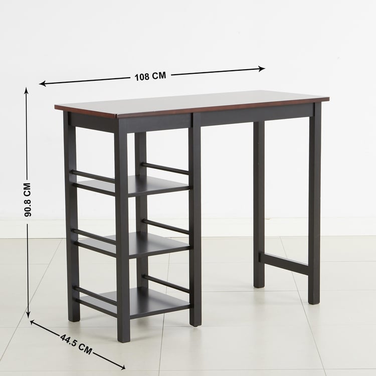 Tampa High Table with Stools - Brown