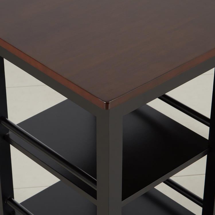 Tampa High Table with Stools - Brown