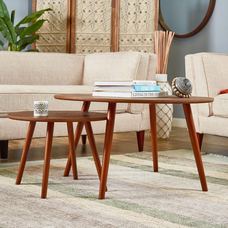 Stafford 2-Piece Coffee Table and End Table Set - Brown