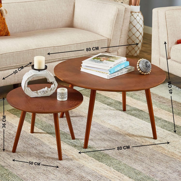 Stafford 2-Piece Coffee Table and End Table Set - Brown