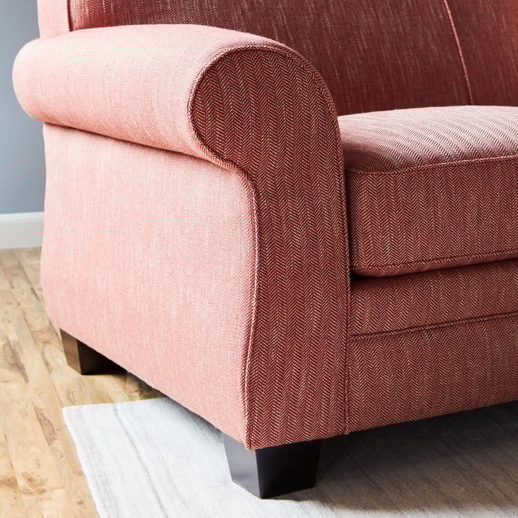 Oakland Fabric 2-Seater Sofa - Red