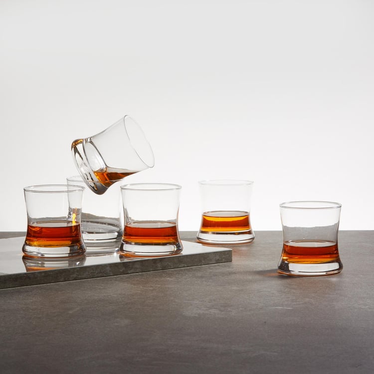 OCEAN 6-piece Round Whiskey Glass set -350 ml