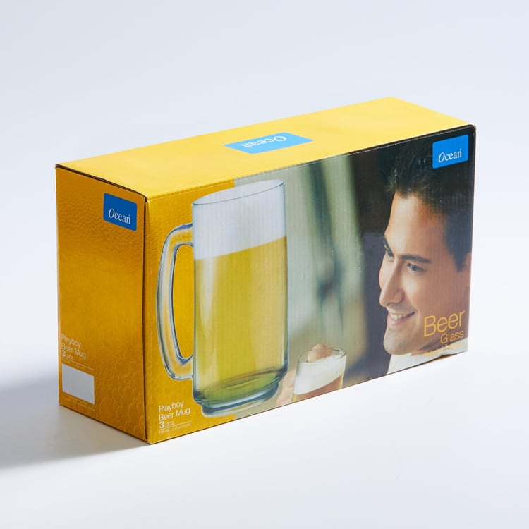 OCEAN 3-piece Round Beer Mug set - 357 ml