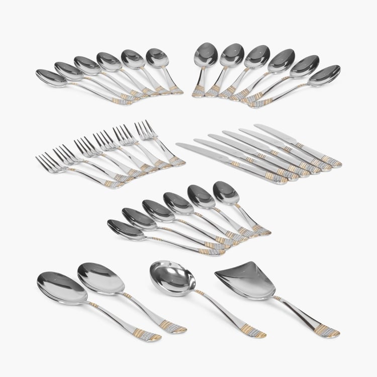 FNS Imperio Stainless Steel Cutlery Set-Set Of 34 Pcs.