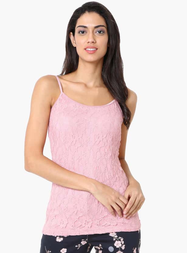 CODE Lace Overlay Cami Top