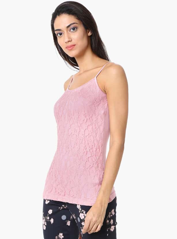 CODE Lace Overlay Cami Top