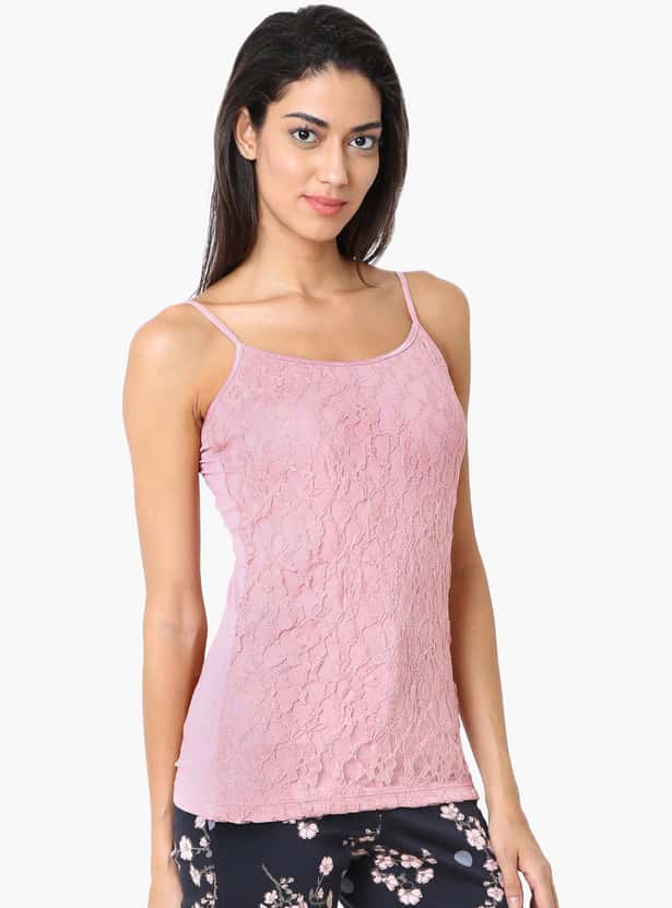CODE Lace Overlay Cami Top